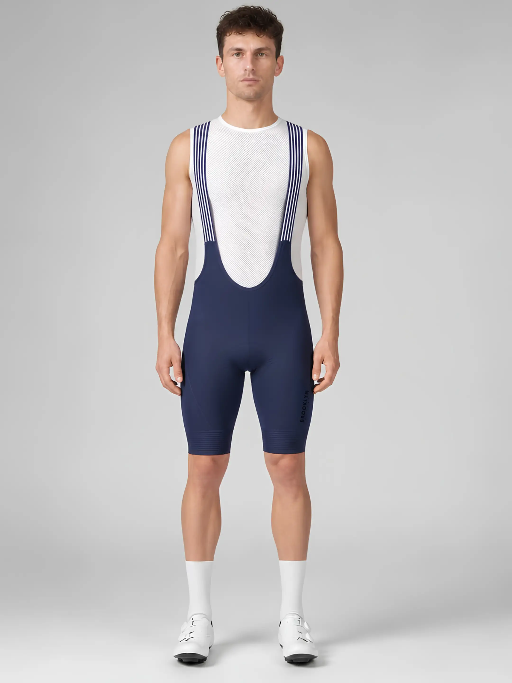 Mens Core Cycling Bib Shorts - High-Density Chamois Padding Compression Navy