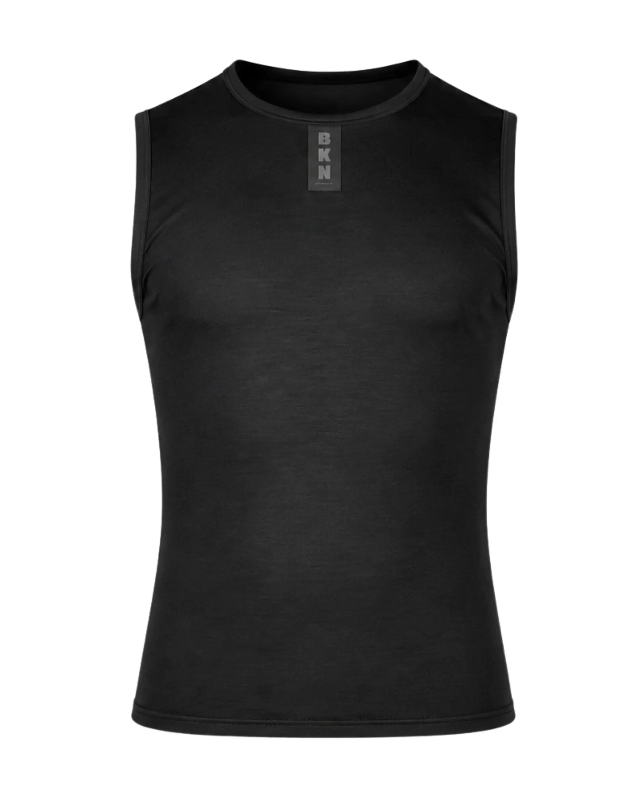 Merino Wool Tencel Cycling Undershirt Sleeveless Black