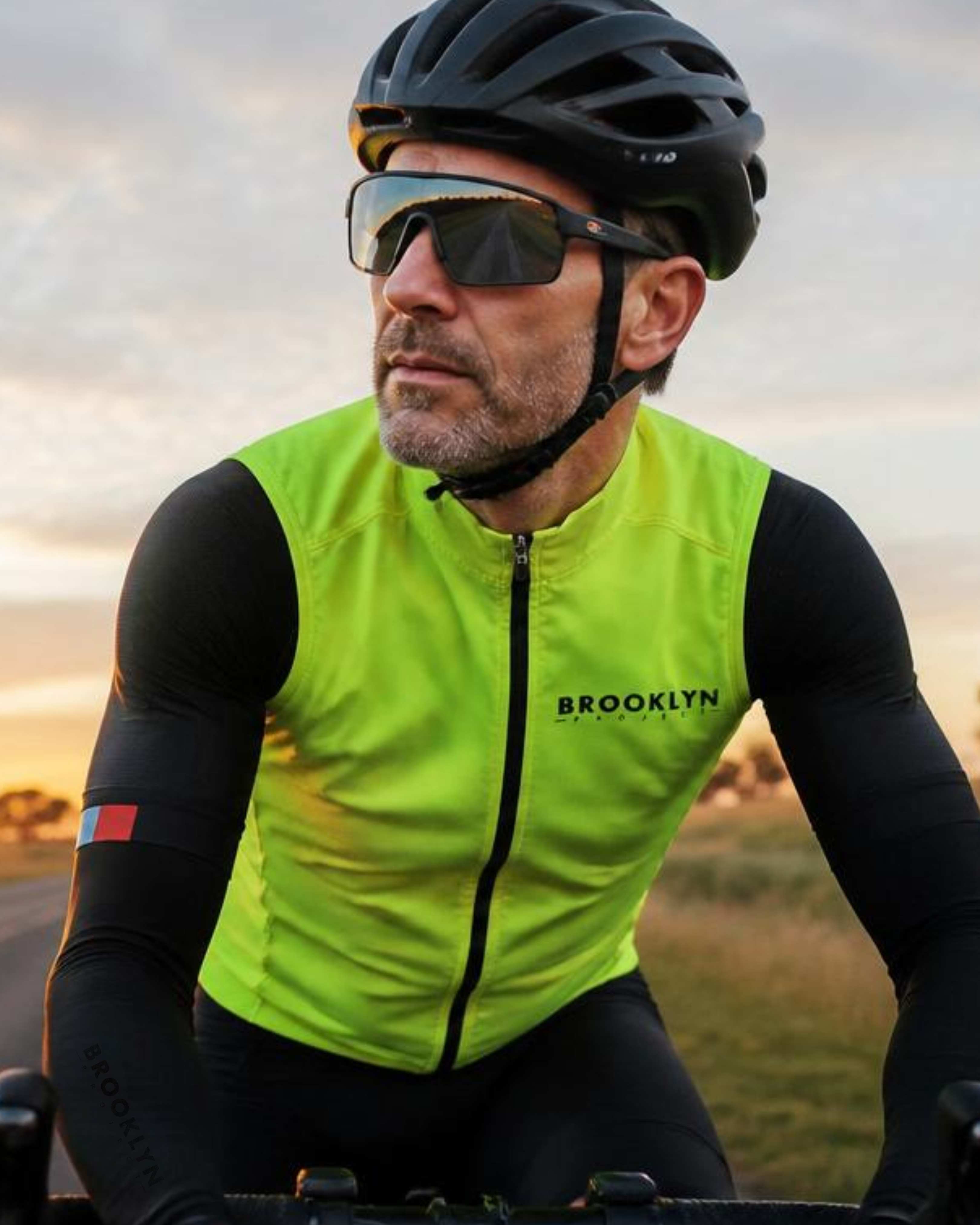 Men's Pro Water-Resistant Cycling Vest Gilet - Fluro, Windproof