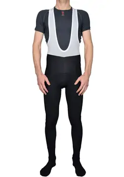 Men's Thermal Cycling Bib Tights – Winter Fleece Lined, Black