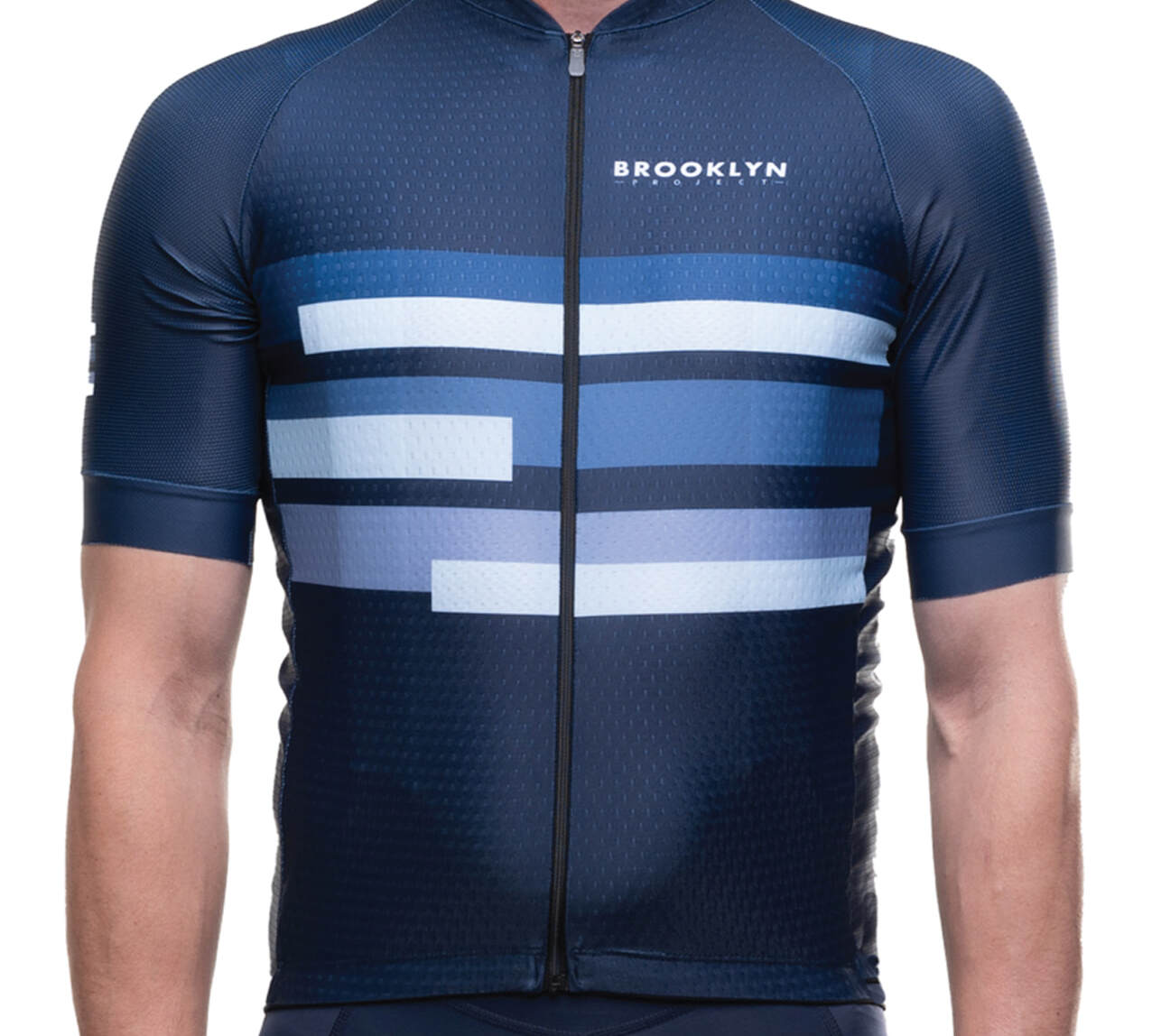 Men's Pro Cycling Jersey - Blocks Navy Blue | Lightweight Performance