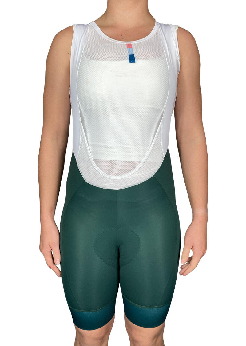 Pro Maximus Women's Cycling Bibs – Green Long Distance Bib Shorts