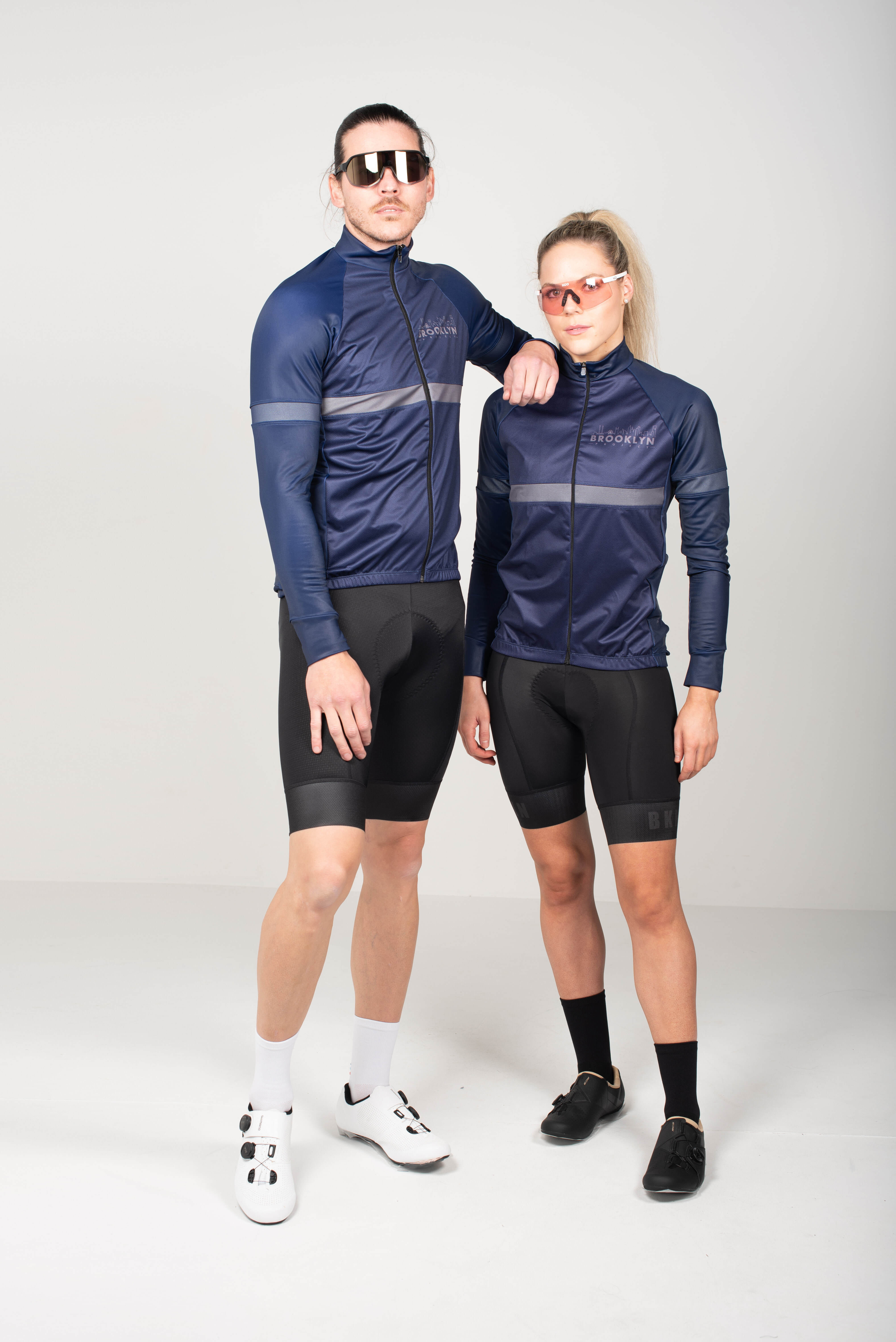 Men's Pro Thermal Cycling Jacket - White, Windproof, Reflective