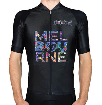 Men's Pro Cycling Jersey - Black Melbourne | Lightweight Performance