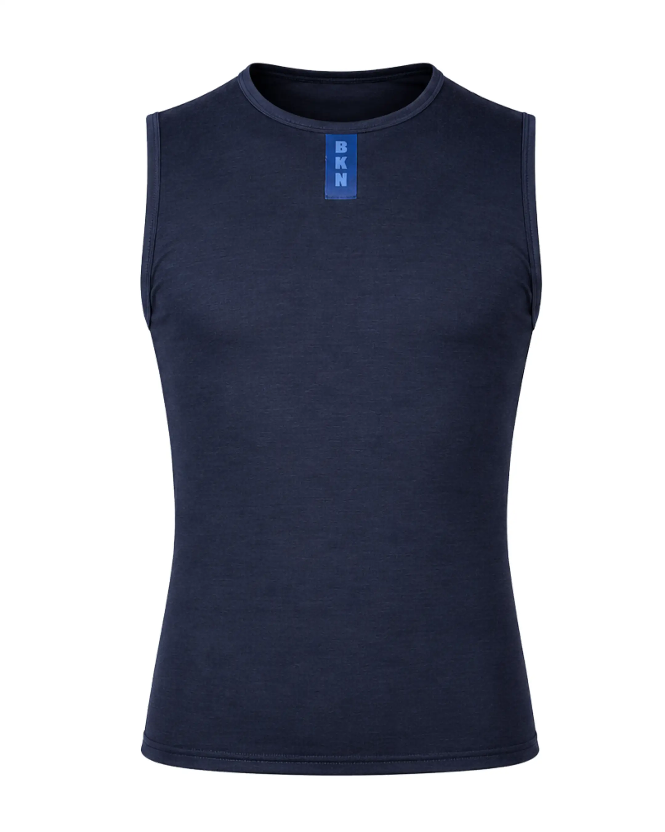 Merino Wool Tencel Cycling Undershirt Sleeveless Navy
