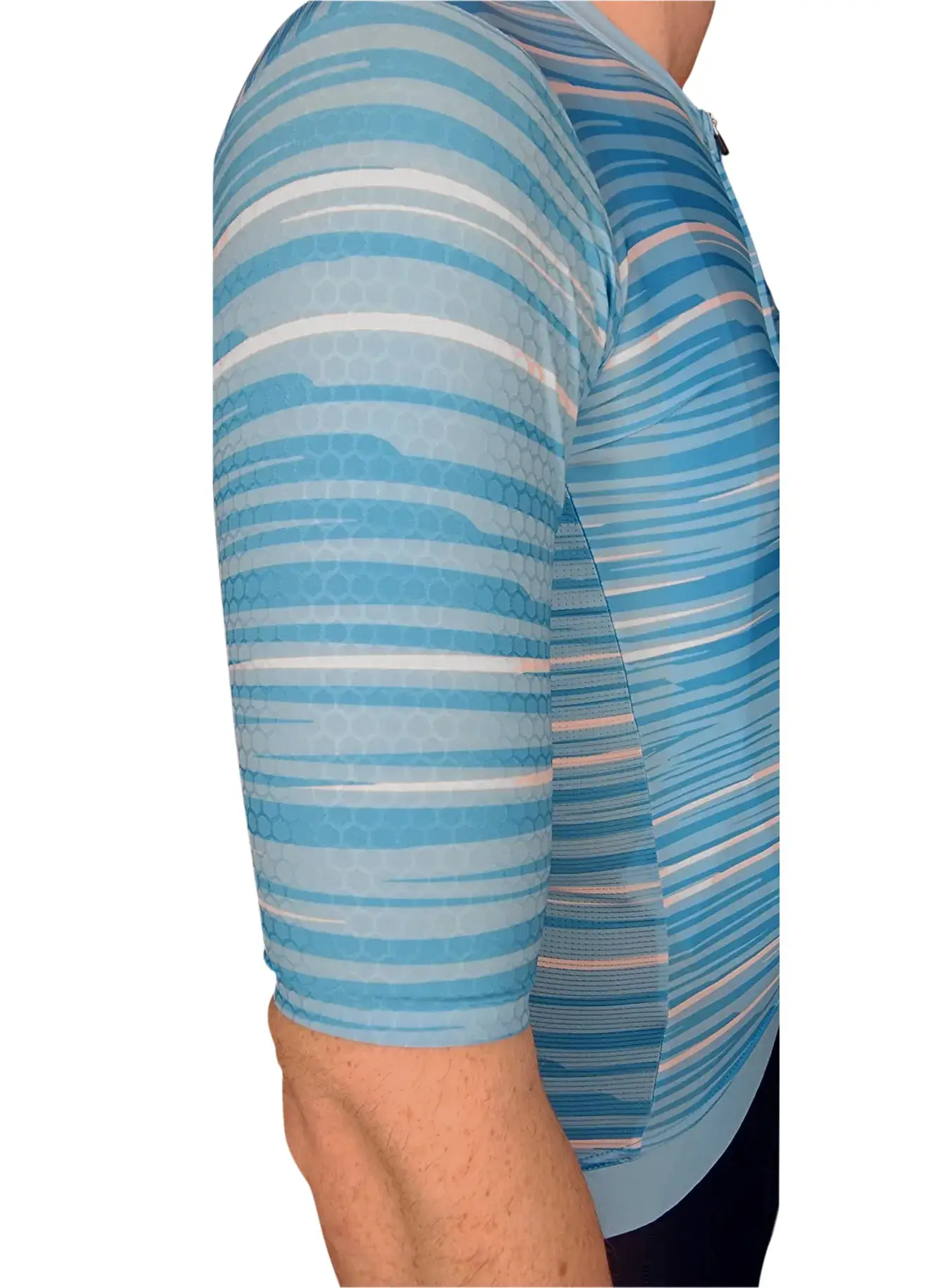 Men's Elite Aerodynamic Cycling Jersey - Light Blue | Pro Fit & Breathable