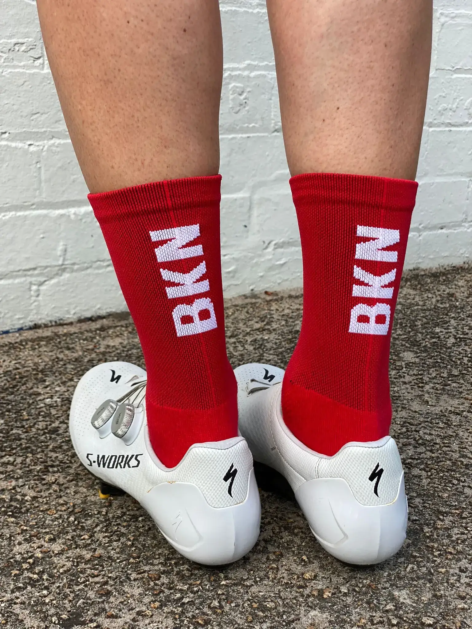 Pro Cycling Socks – Red, Woven, 14cm cuff, Moisture-Wicking Fabric