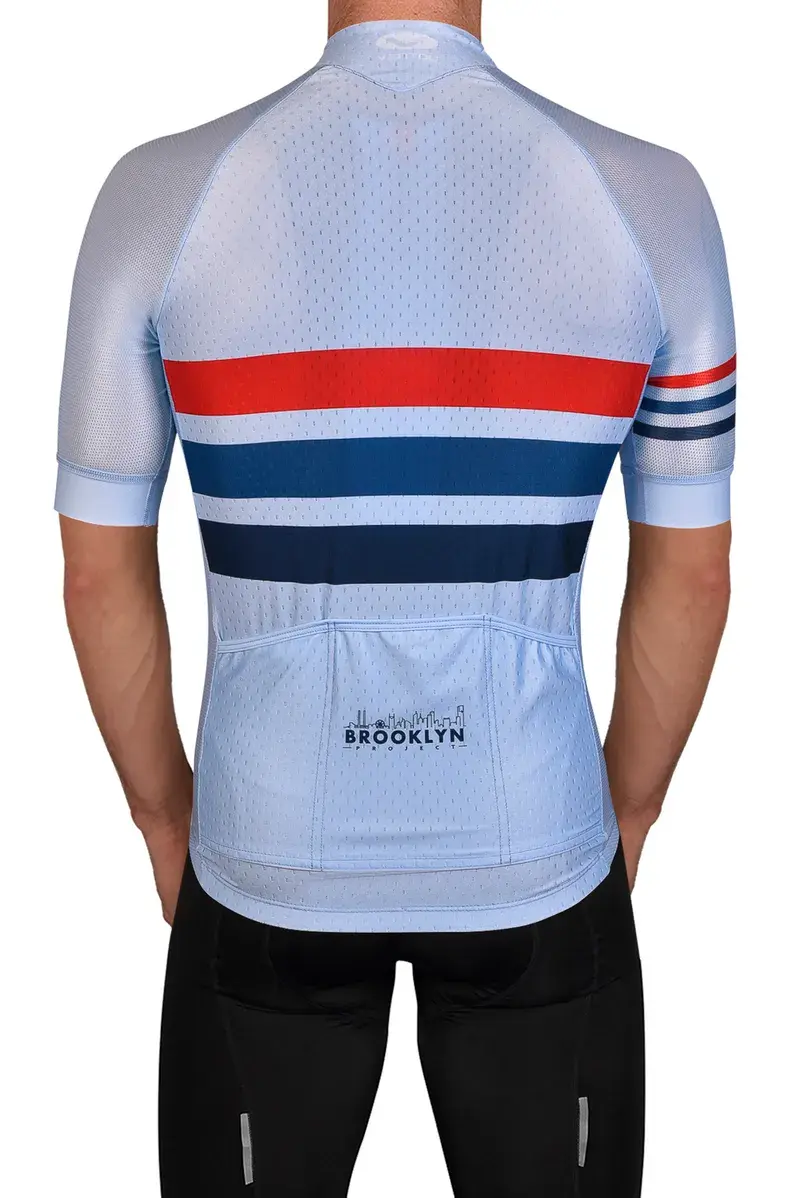 Men's Pro Cycling Jersey - Light Blue | Lightweight Performance