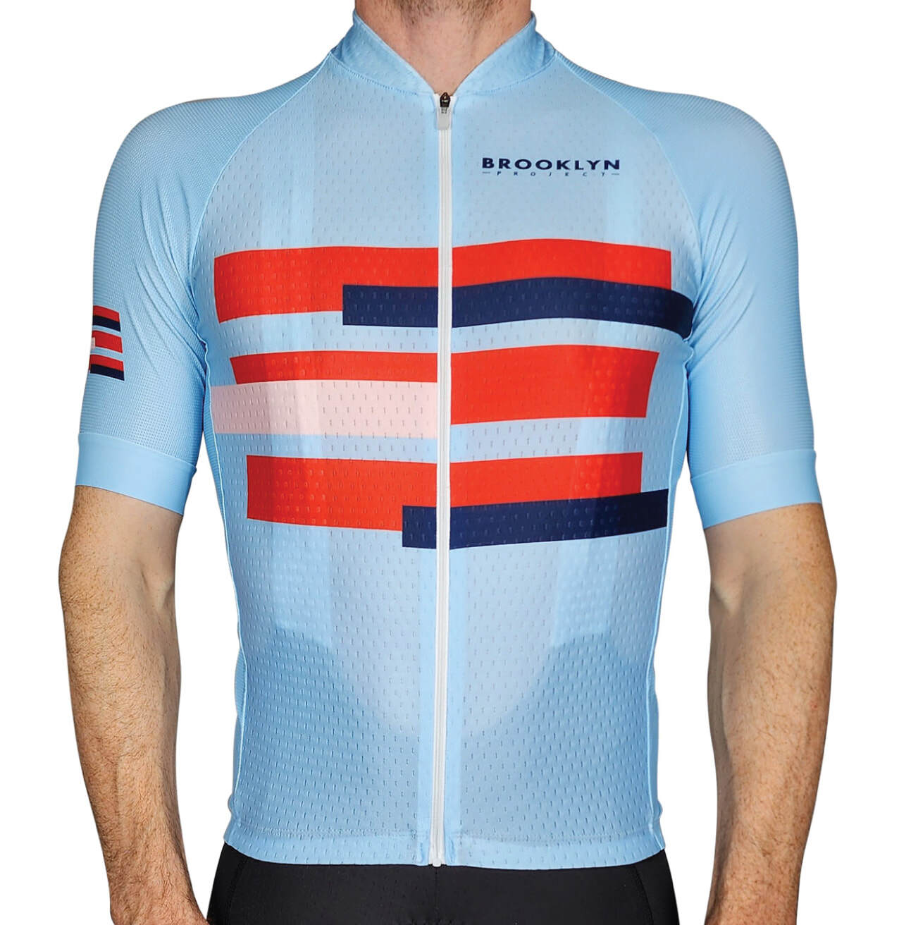 Men's Pro Cycling Jersey - Blocks Light Blue | Lightweight Performance