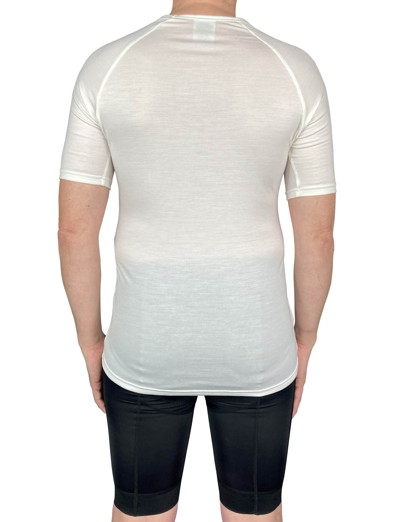 Merino Wool Cycling Undershirt Sleeved White