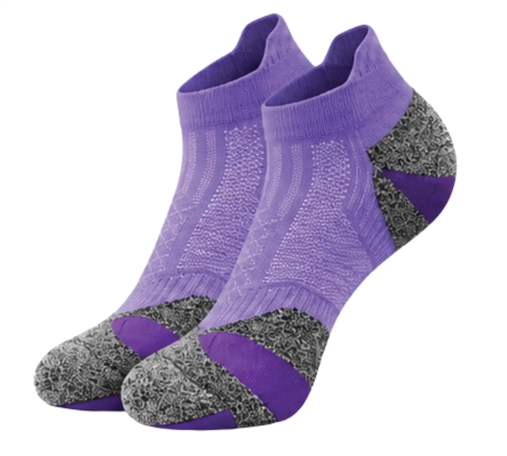 coolmax-running-socks-purple-ankle-length