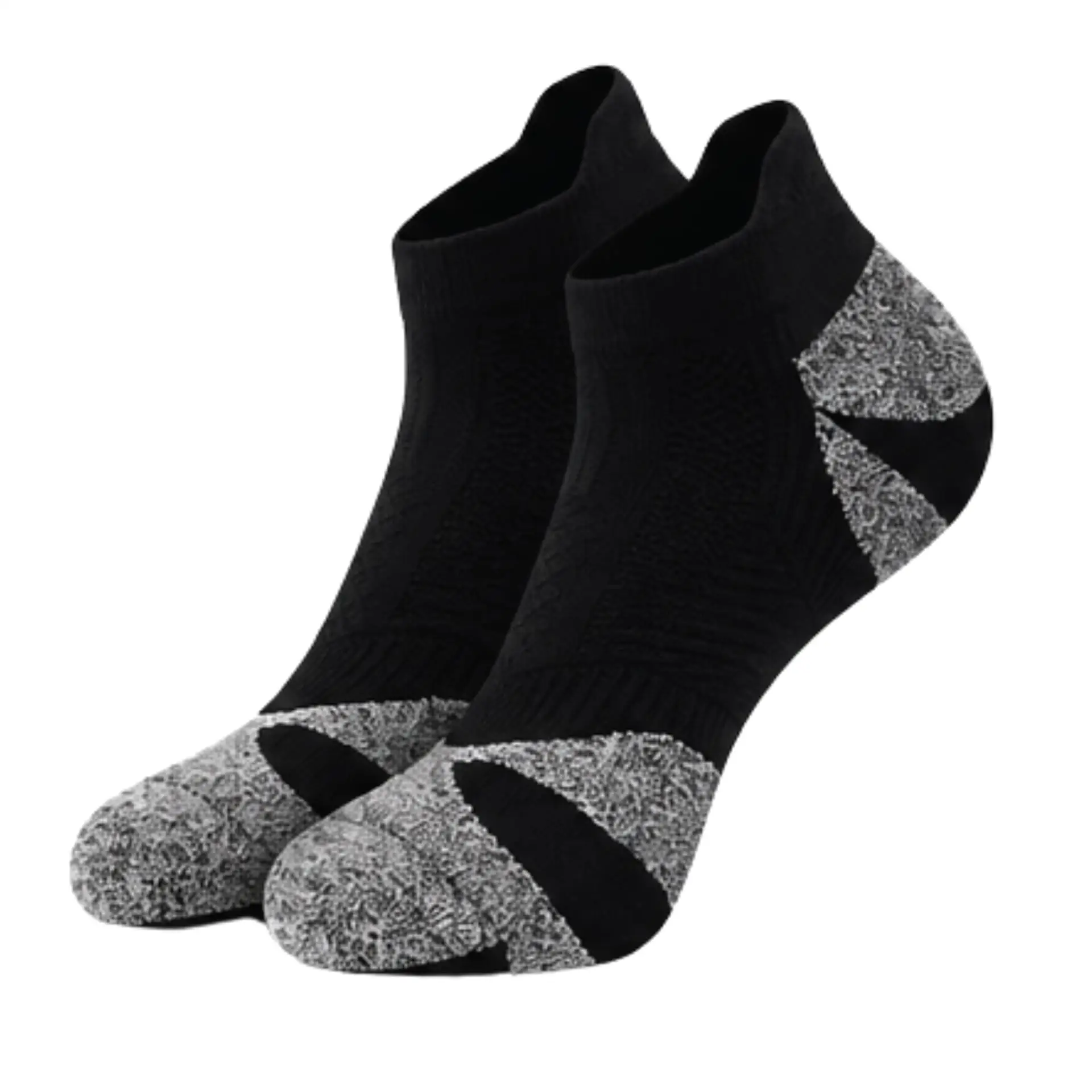 coolmax-running-socks-black-ankle-length