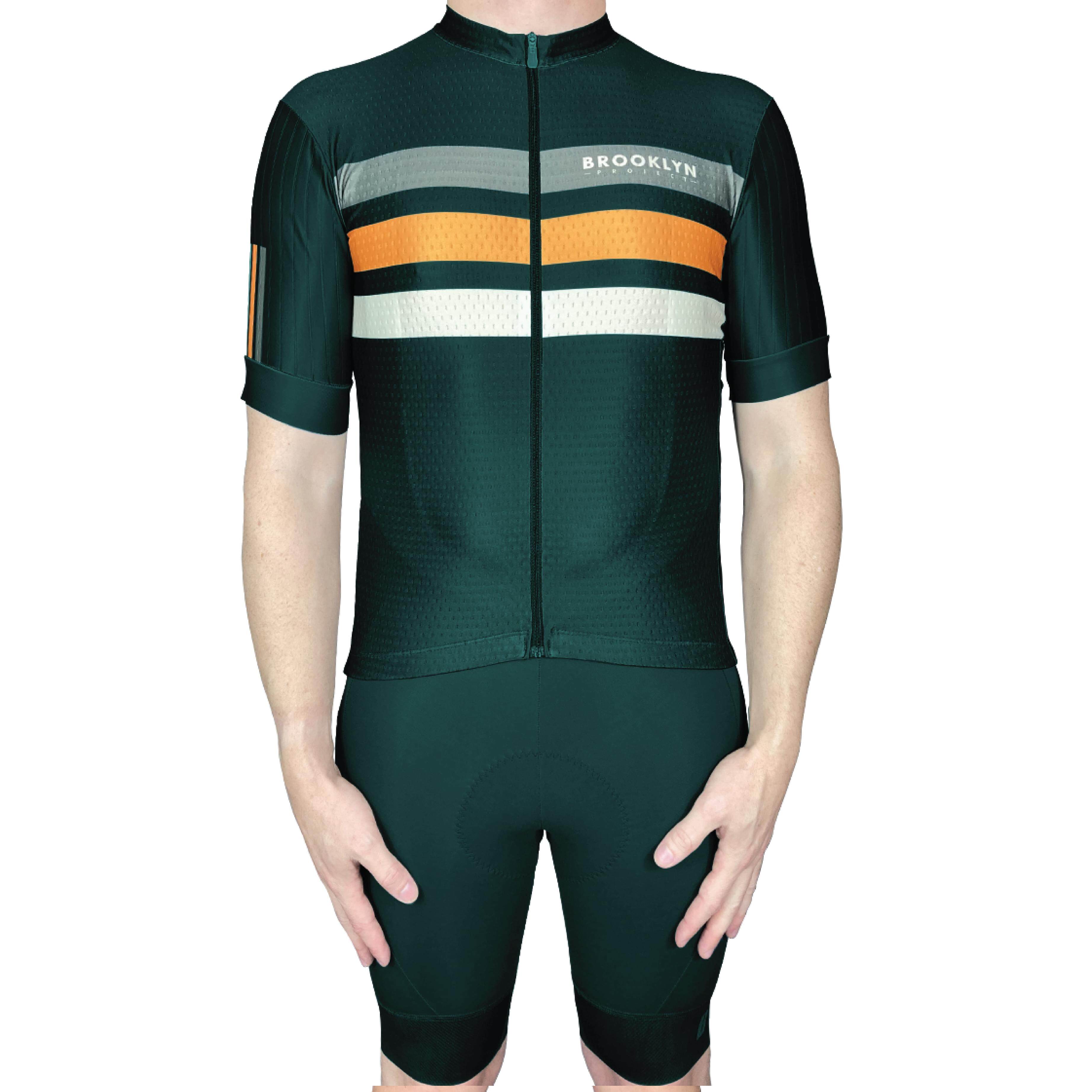 Pro Maximus Men's Cycling Bundle: Green Jersey, Bib Shorts & Socks