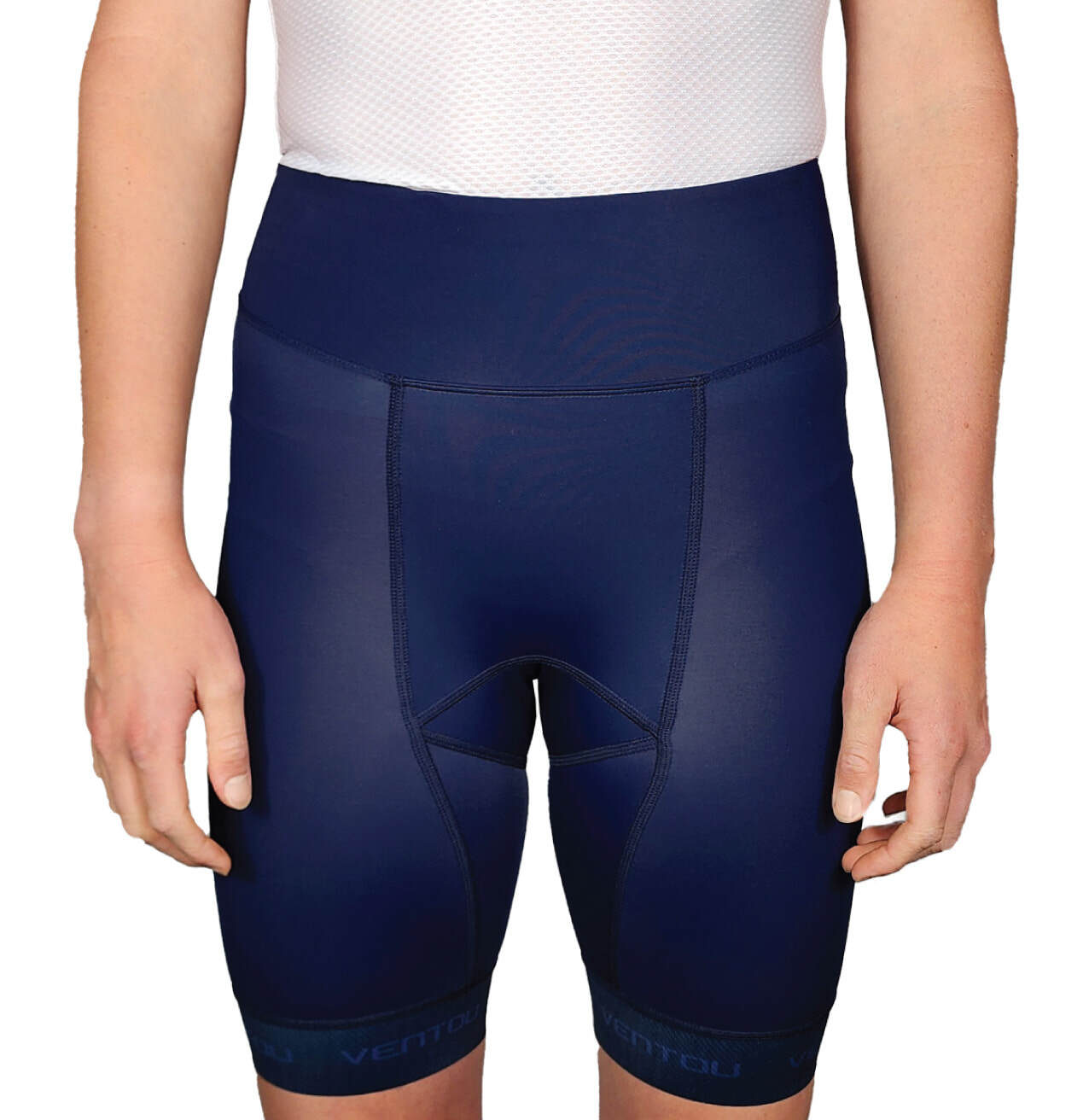 Women’s Endurance Triathlon Shorts with Pockets – Navy Compression Tri-Race Shorts