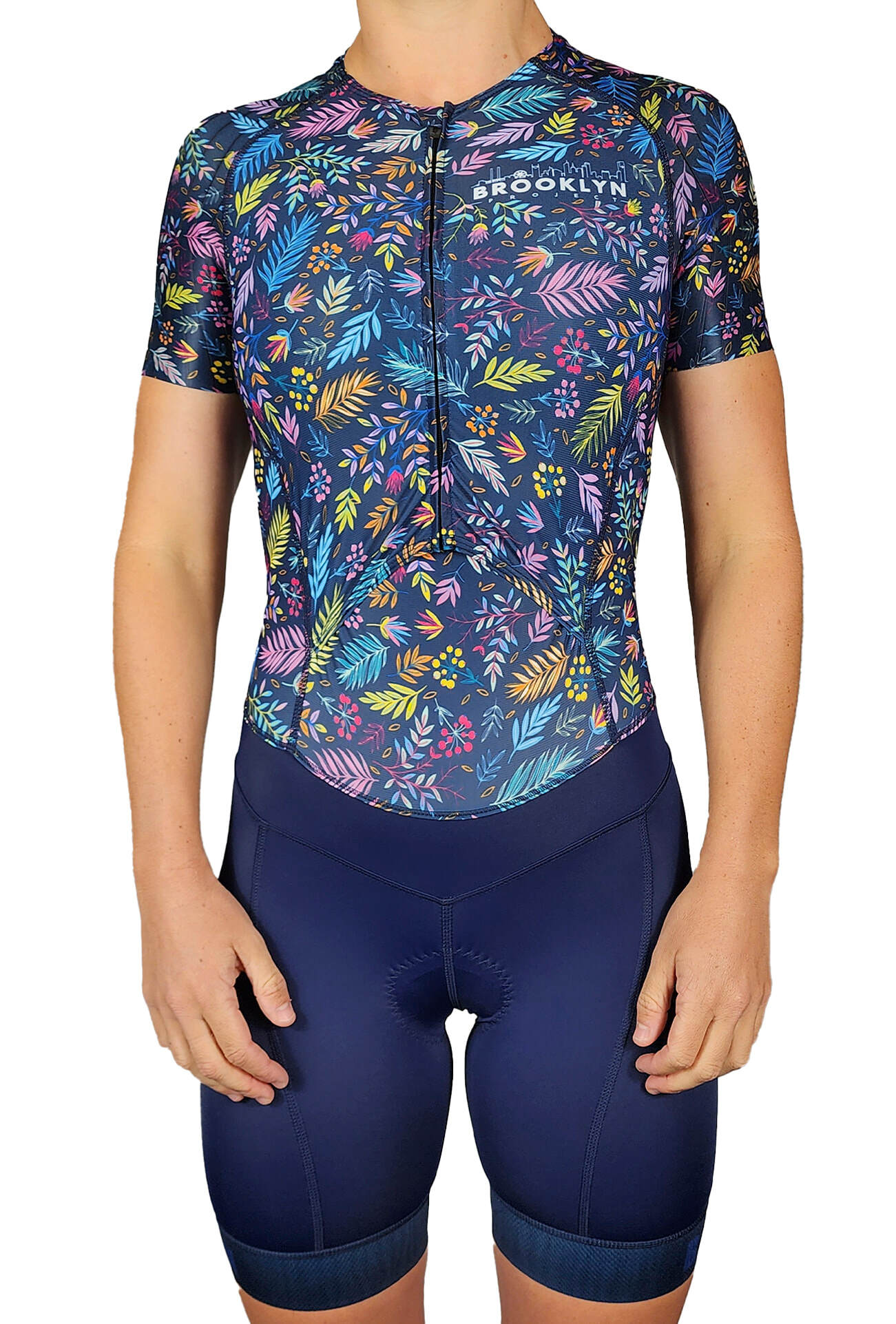 Women’s Next Gen Performance Triathlon Suit – Navy Floral Aero Design