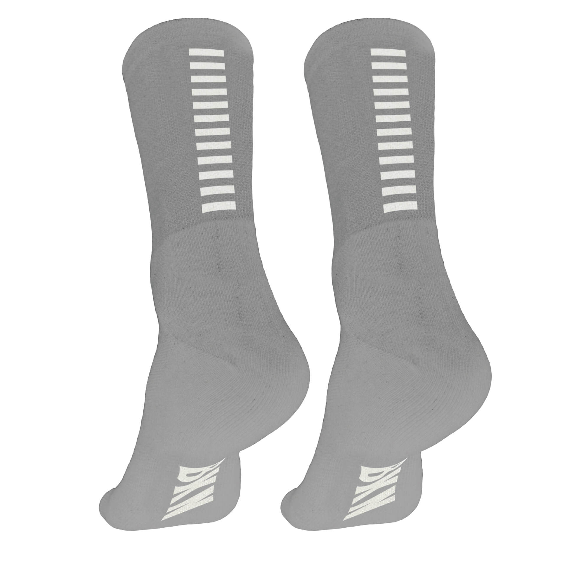 Pro Cycling Socks – Grey, Woven, 14cm cuff, Moisture-Wicking Fabric