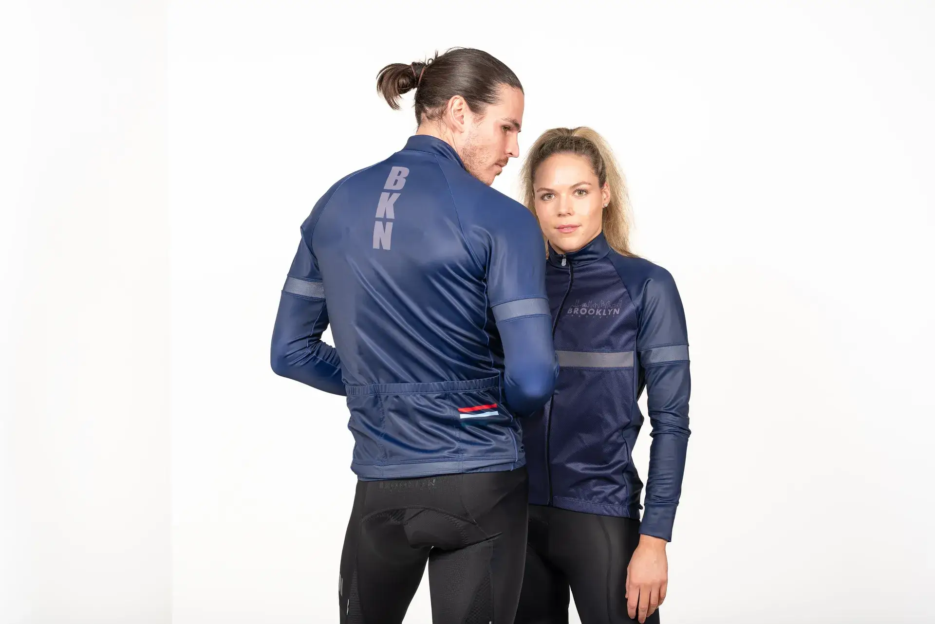 Men's Pro Thermal Cycling Jacket - White, Windproof, Reflective