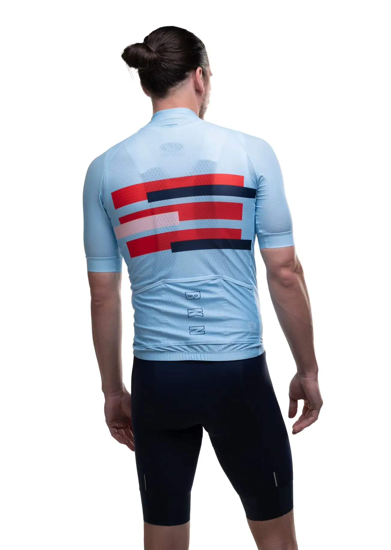 Men's Pro Cycling Jersey - Blocks Light Blue | Lightweight Performance