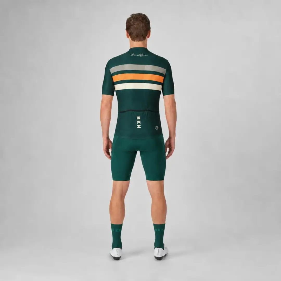 Pro Maximus Men's Cycling Bundle: Green Jersey, Bib Shorts & Socks