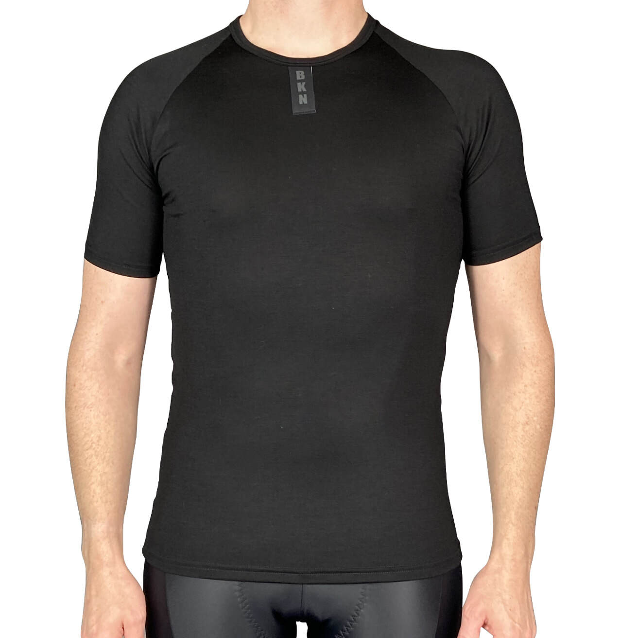 Merino Wool Tencel Cycling Undershirt Sleeved Black