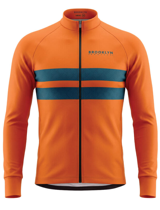 Men's Pro Thermal Cycling Jacket - Orange, Windproof
