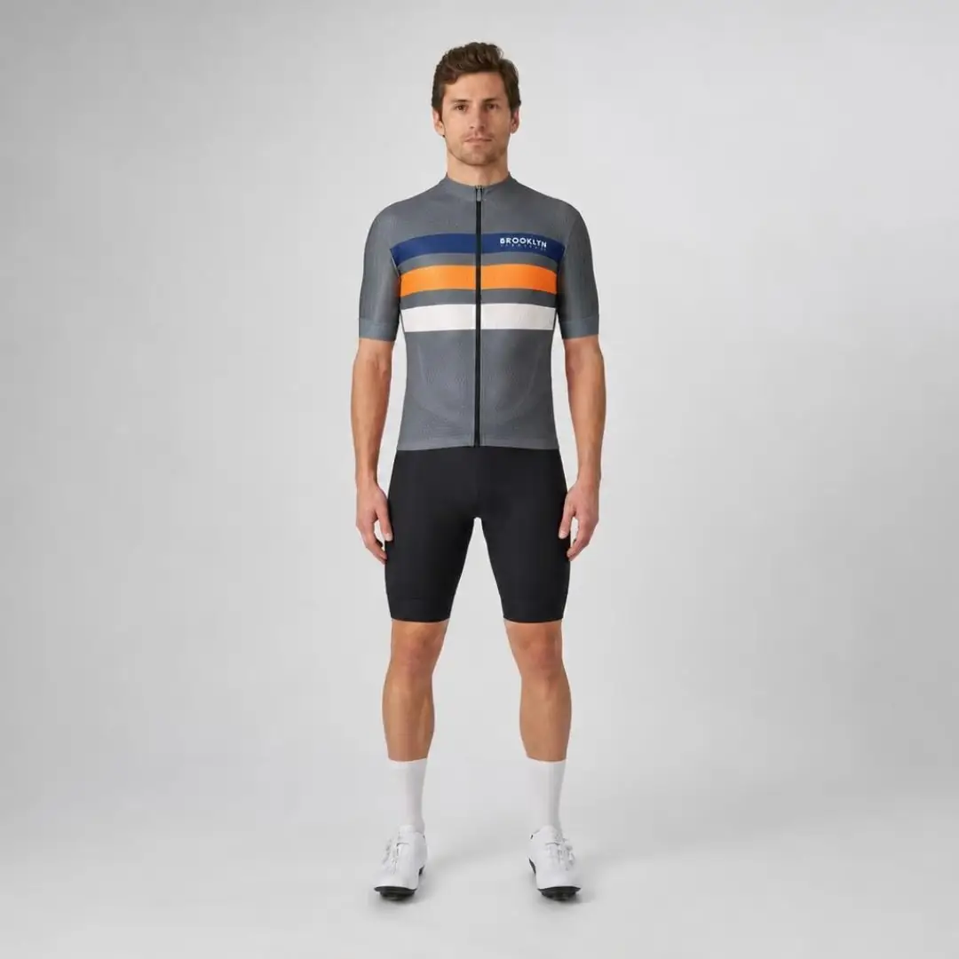 Men's Pro Cycling Jersey - Maximus Grey | Lightweight Performance
