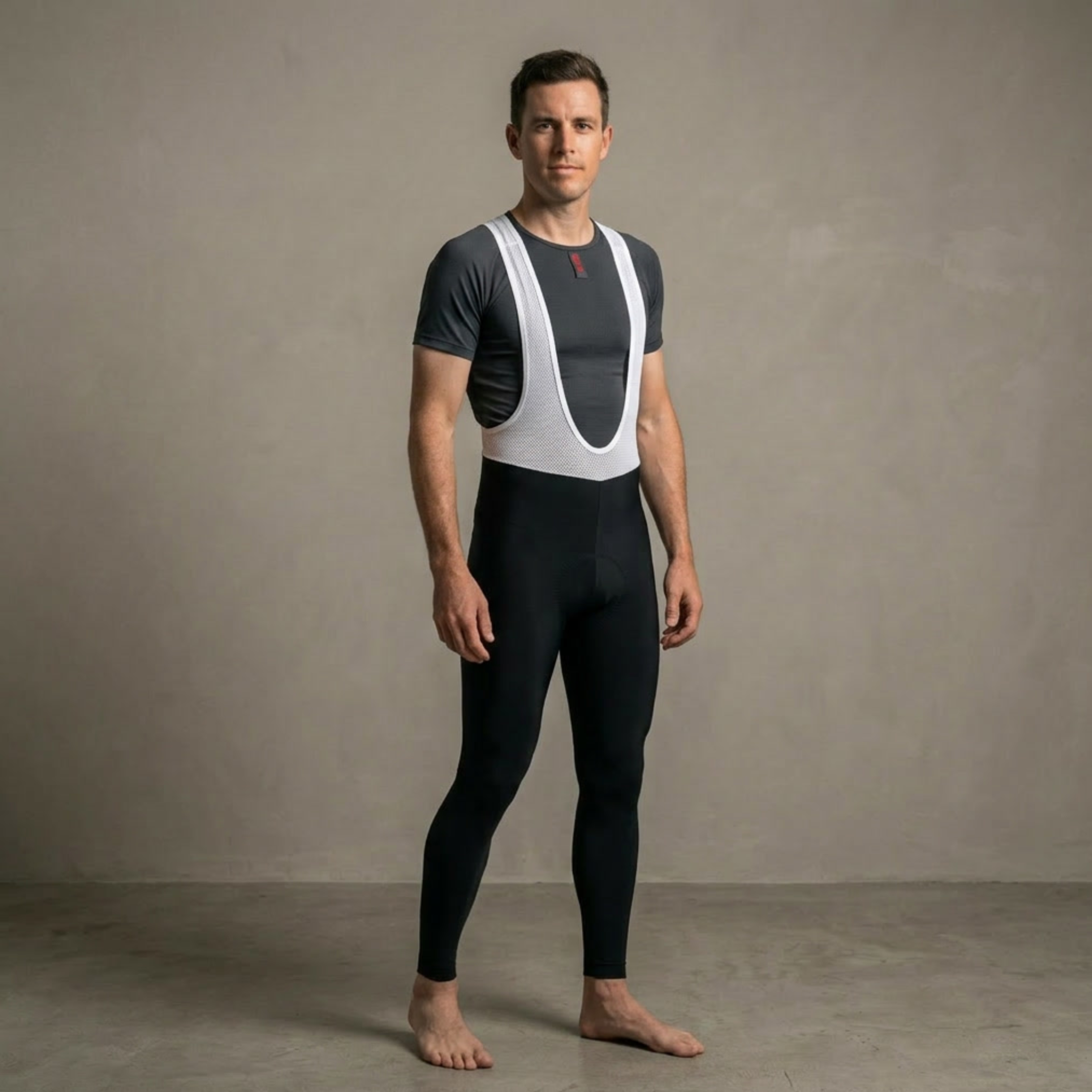 Men's Thermal Cycling Bib Tights – Winter Fleece Lined, Black