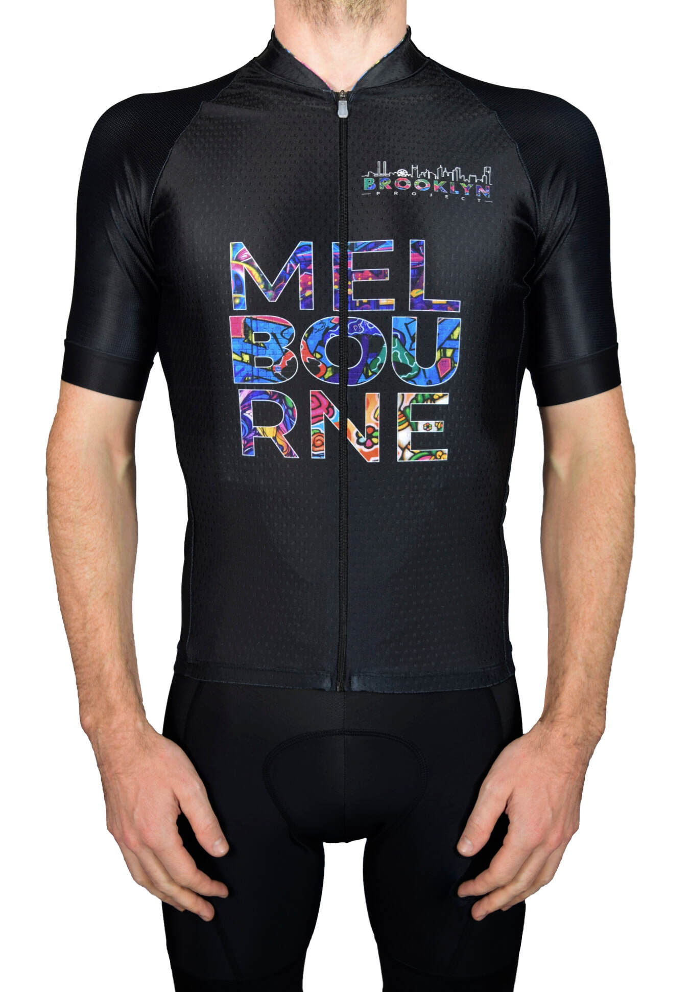 Men's Pro Cycling Jersey - Black Melbourne | Lightweight Performance