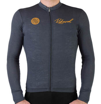 Merino Wool Cycling Jersey Long Sleeve Ridewool Grey