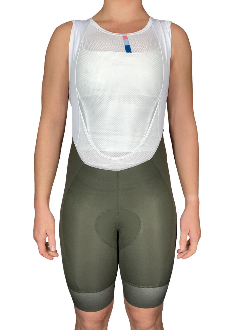 Pro Maximus Women's Cycling Bibs – Olive Long Distance Bib Shorts
