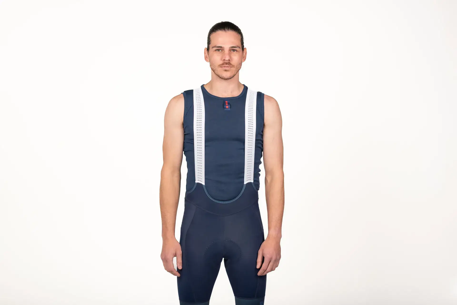 Merino Wool Tencel Cycling Undershirt Sleeveless Navy