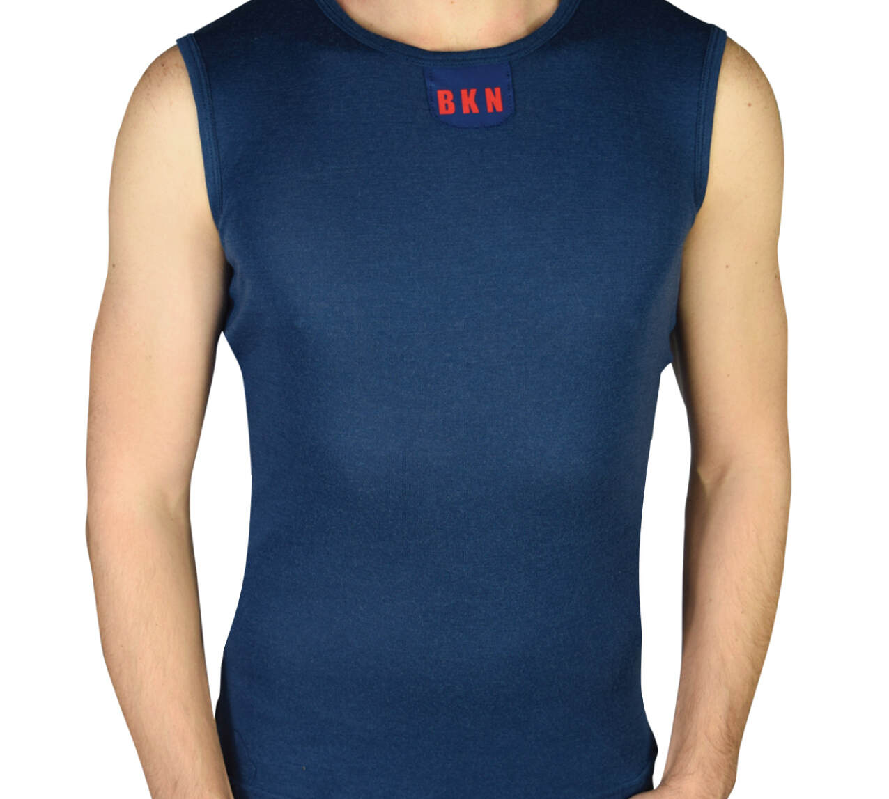 Merino Wool Cycling Undershirt Sleeveless Navy