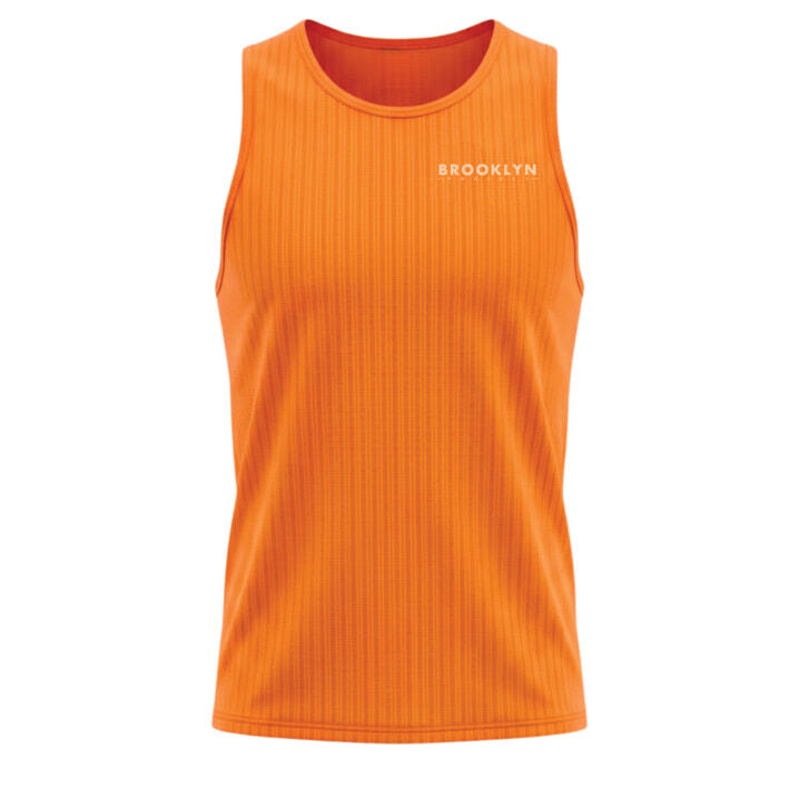 Men's Elite Lightweight Run Singlet - Breathable Technical Singlet, Fluoro Orange