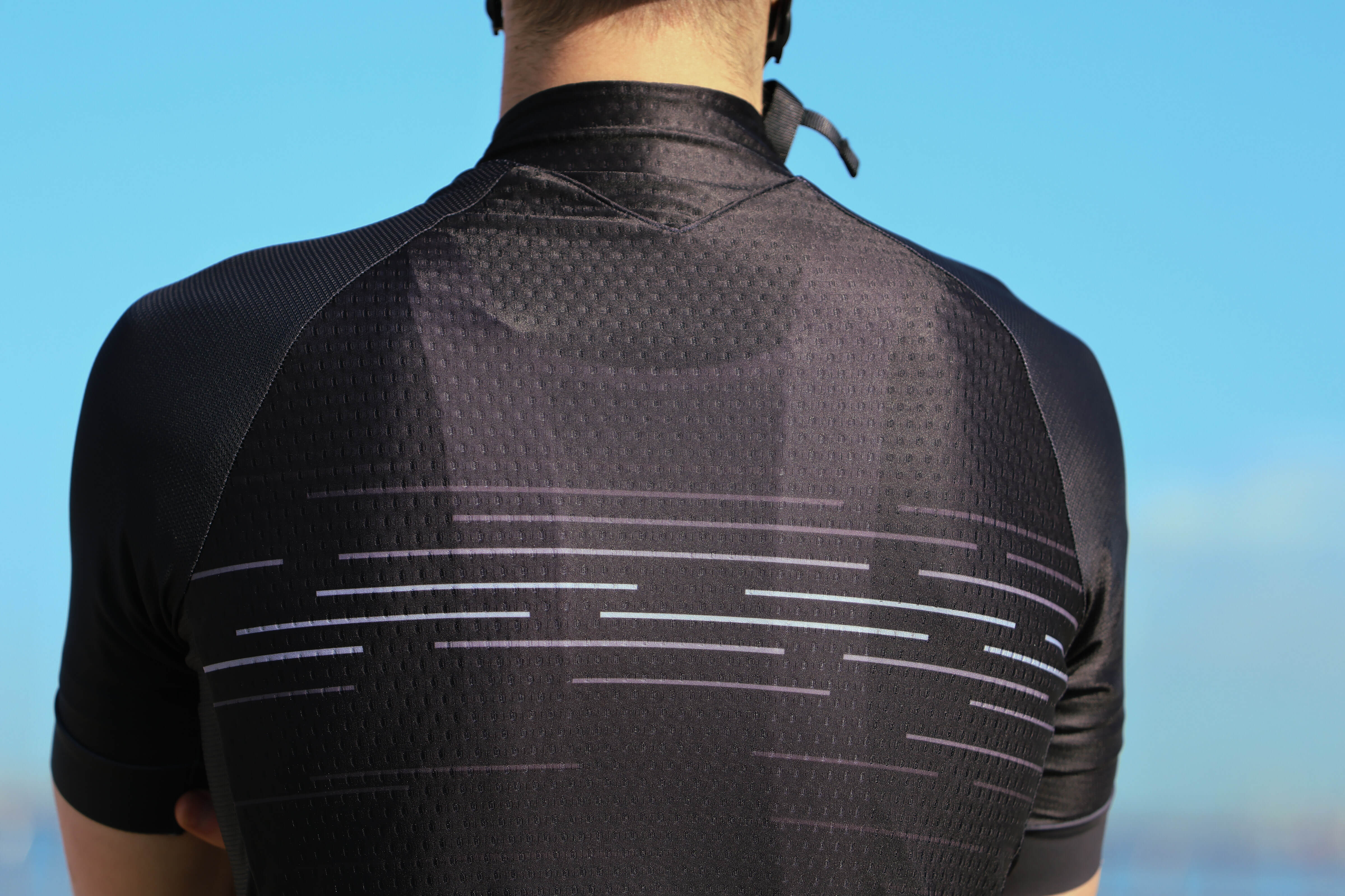 Men's Pro Cycling Jersey - Pinstripe Black | Lightweight Performance