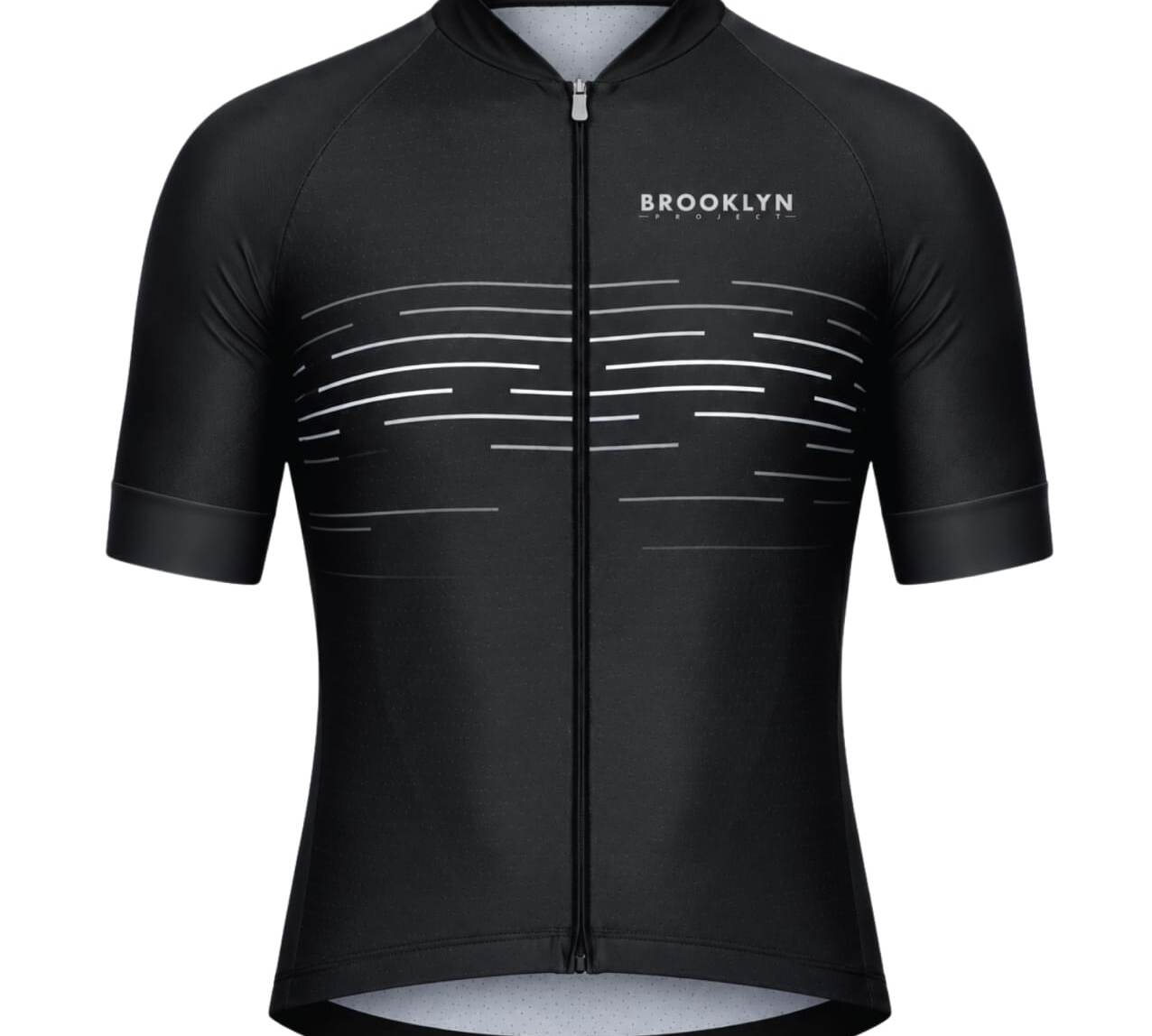 Mens-Pro-Cycling-Jersey---Black-Pinstripe-Lightweight-Performance