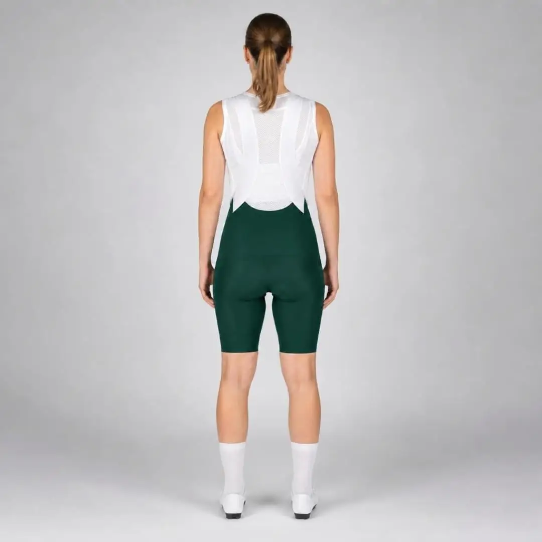 Pro Maximus Women's Cycling Bibs – Green Long Distance Bib Shorts