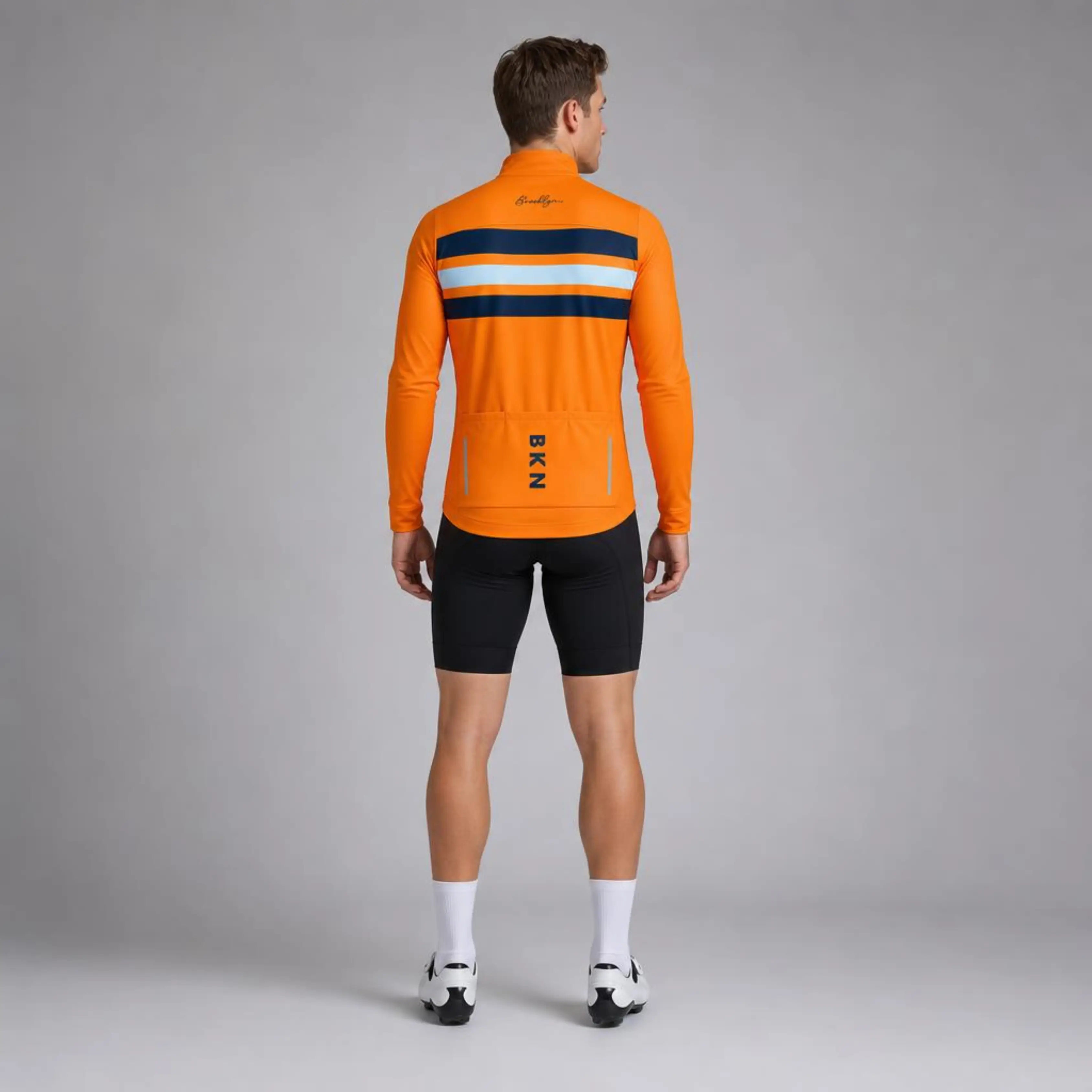 Men's Pro Thermal Cycling Jacket - Orange, Windproof
