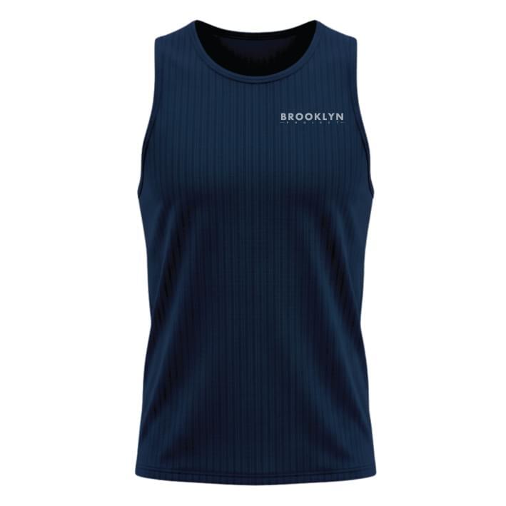 Men's Elite Lightweight Run Singlet - Breathable Technical Singlet, Navy
