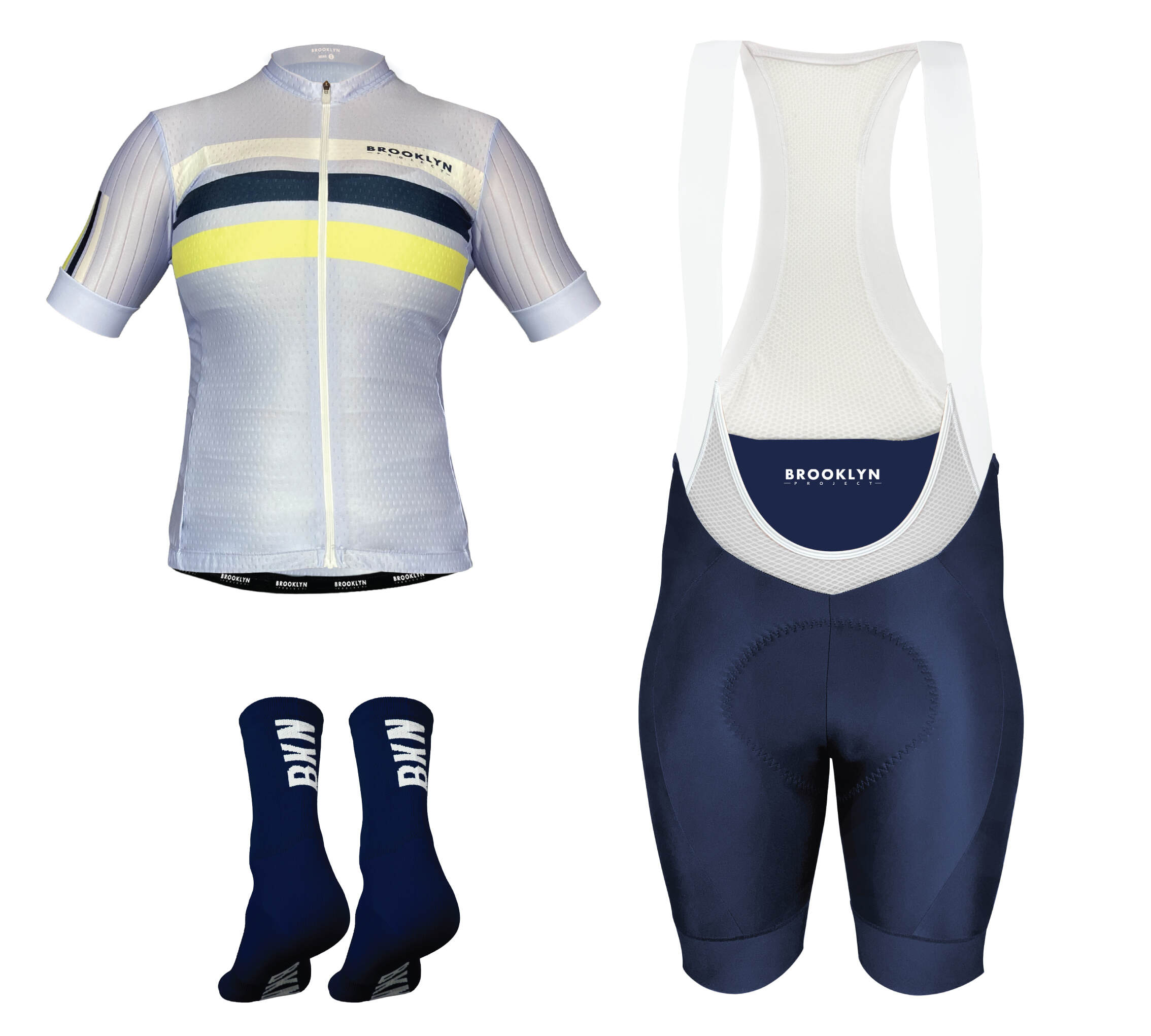 Pro Maximus Women's Cycling Bundle: Blue Jersey, Bib Shorts & Socks