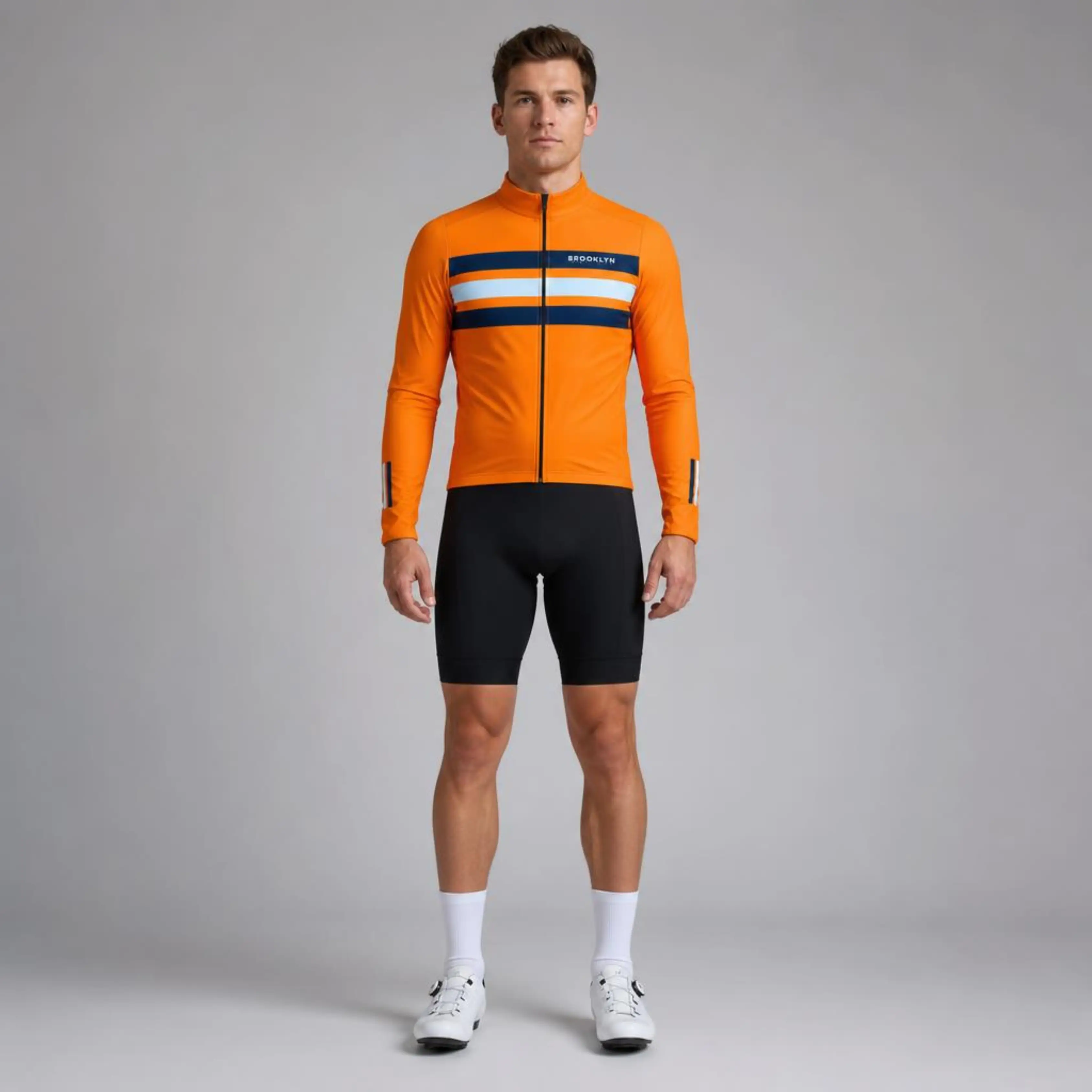 Men's Pro Thermal Cycling Jacket - Orange, Windproof