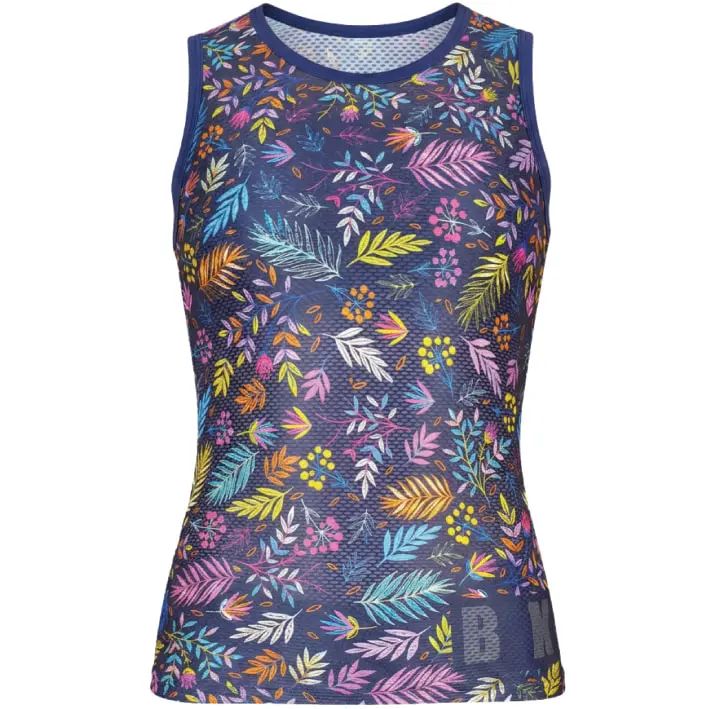 Women's Pro Mesh Undershirt – Breathable Navy Floral Base Layer