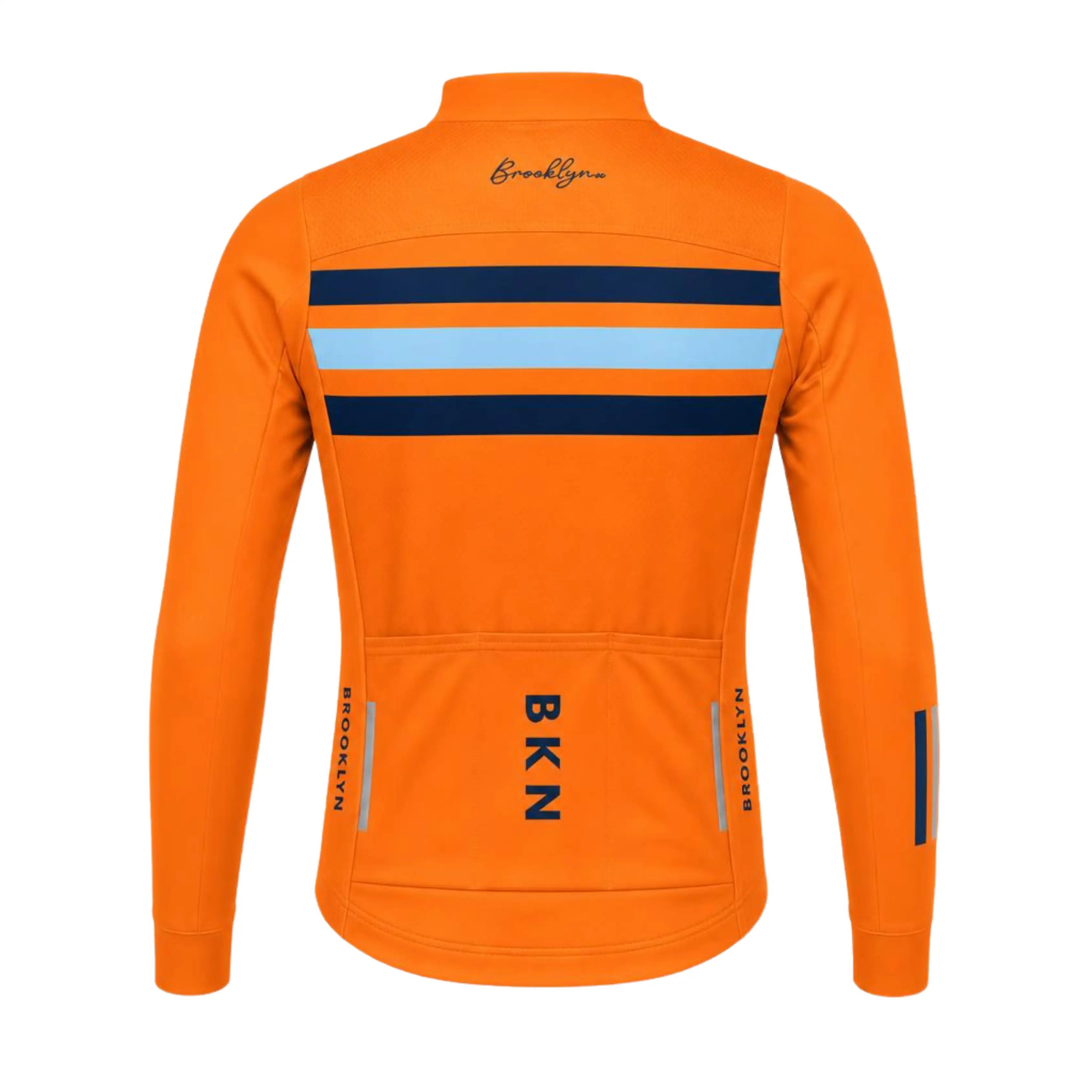 Men's Pro Thermal Windproof Cycling Jacket - Bright Orange