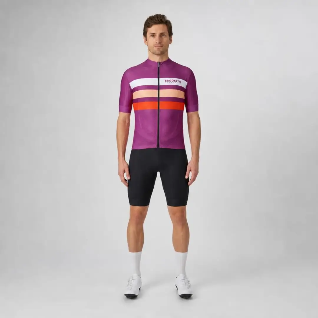 Men's Pro Cycling Jersey - Maximus Burgundy | Lightweight Performance