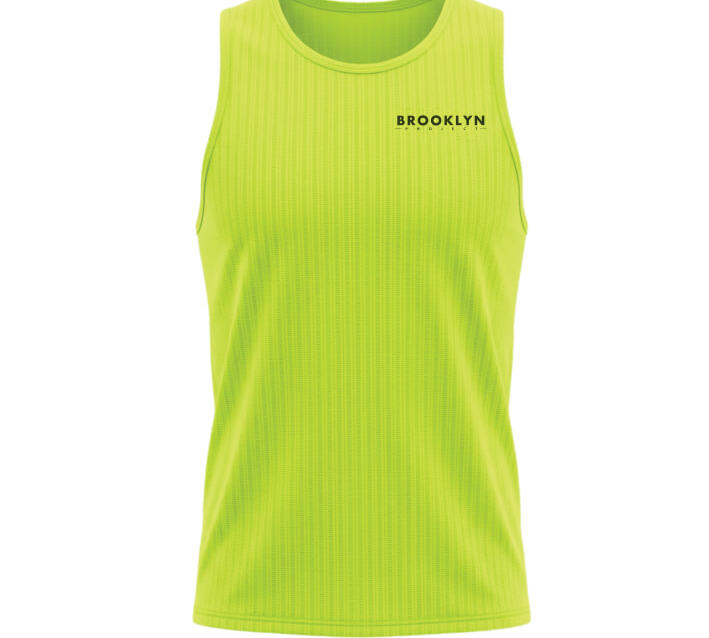 Men's Elite Lightweight Run Singlet - Breathable Technical Singlet, Fluoro Yellow
