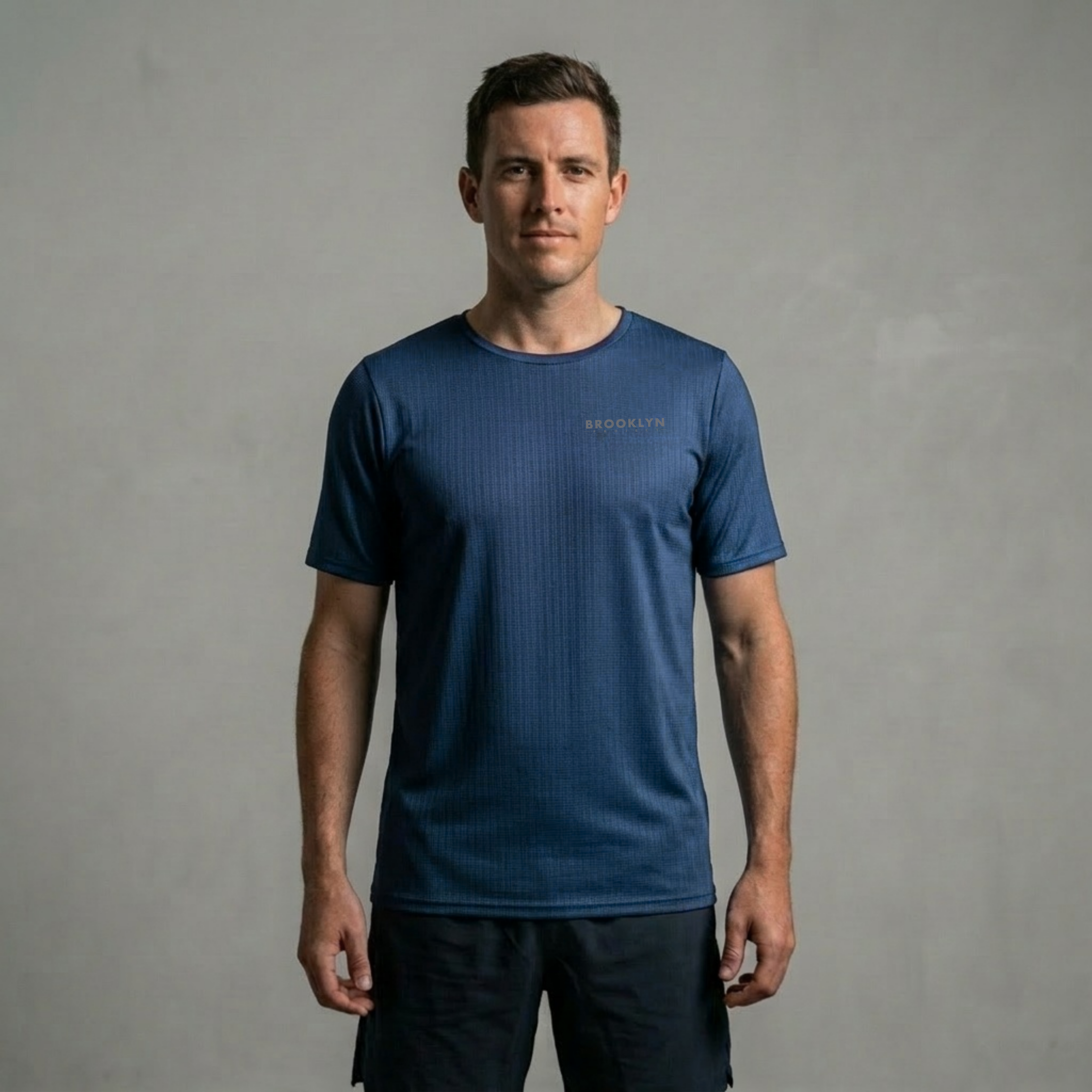 Men's Elite Lightweight Running T-Shirt - Breathable Technical Tee, Petrol Blue