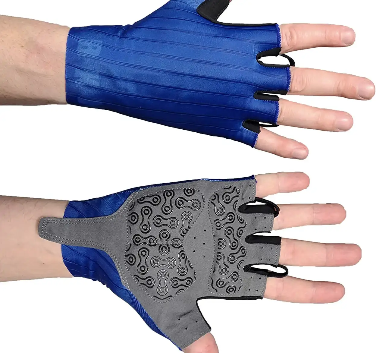 Aero Cycling Gloves Navy on bike