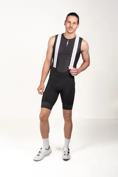 Men’s Pro Cycling Bib Shorts - High-Density Chamois Padding, Compression Black