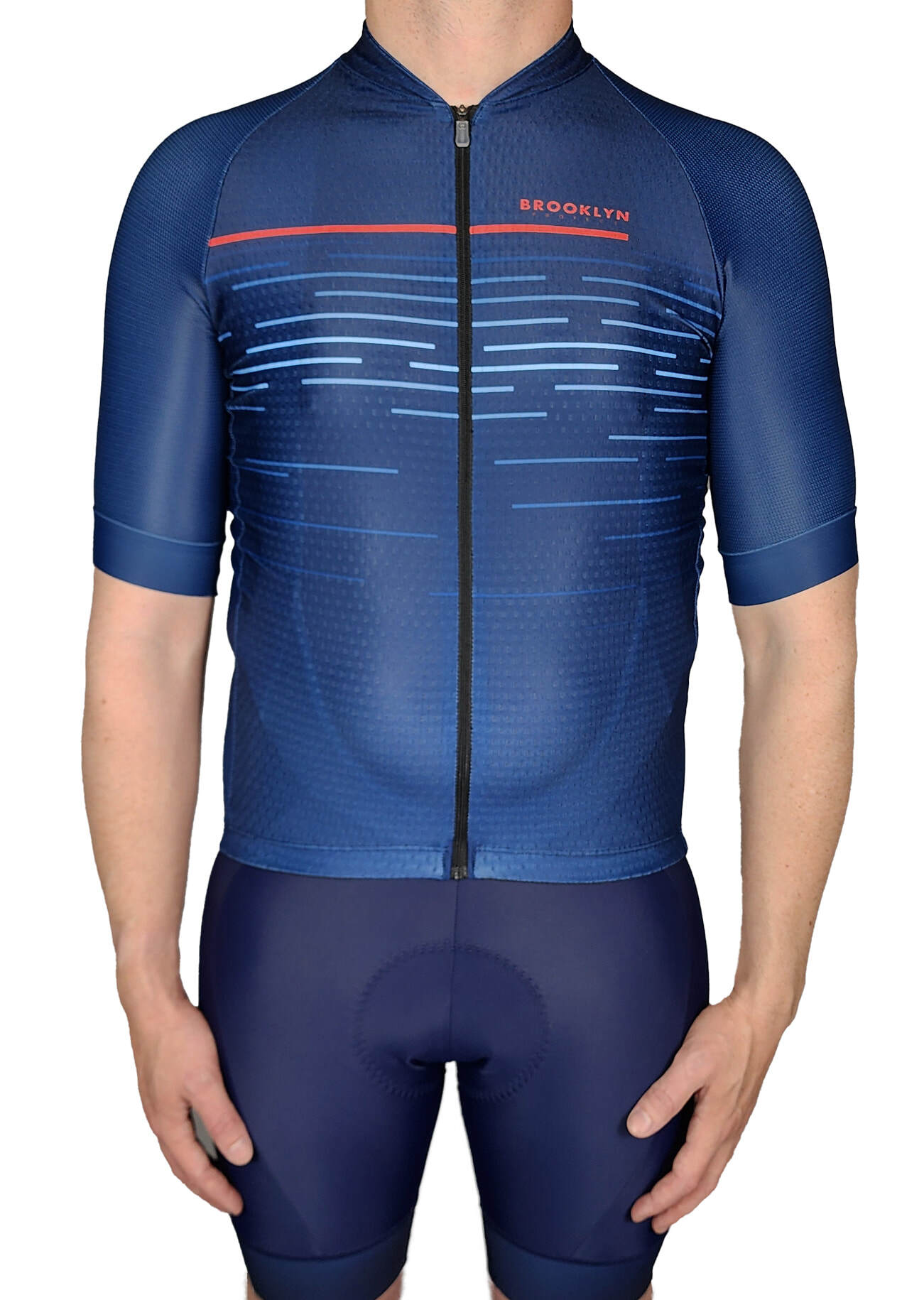 Men's Pro Cycling Jersey - Pinstripe Navy | Lightweight Performance