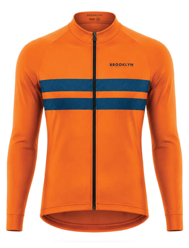 Men's Pro Thermal Cycling Jacket - Orange, Windproof