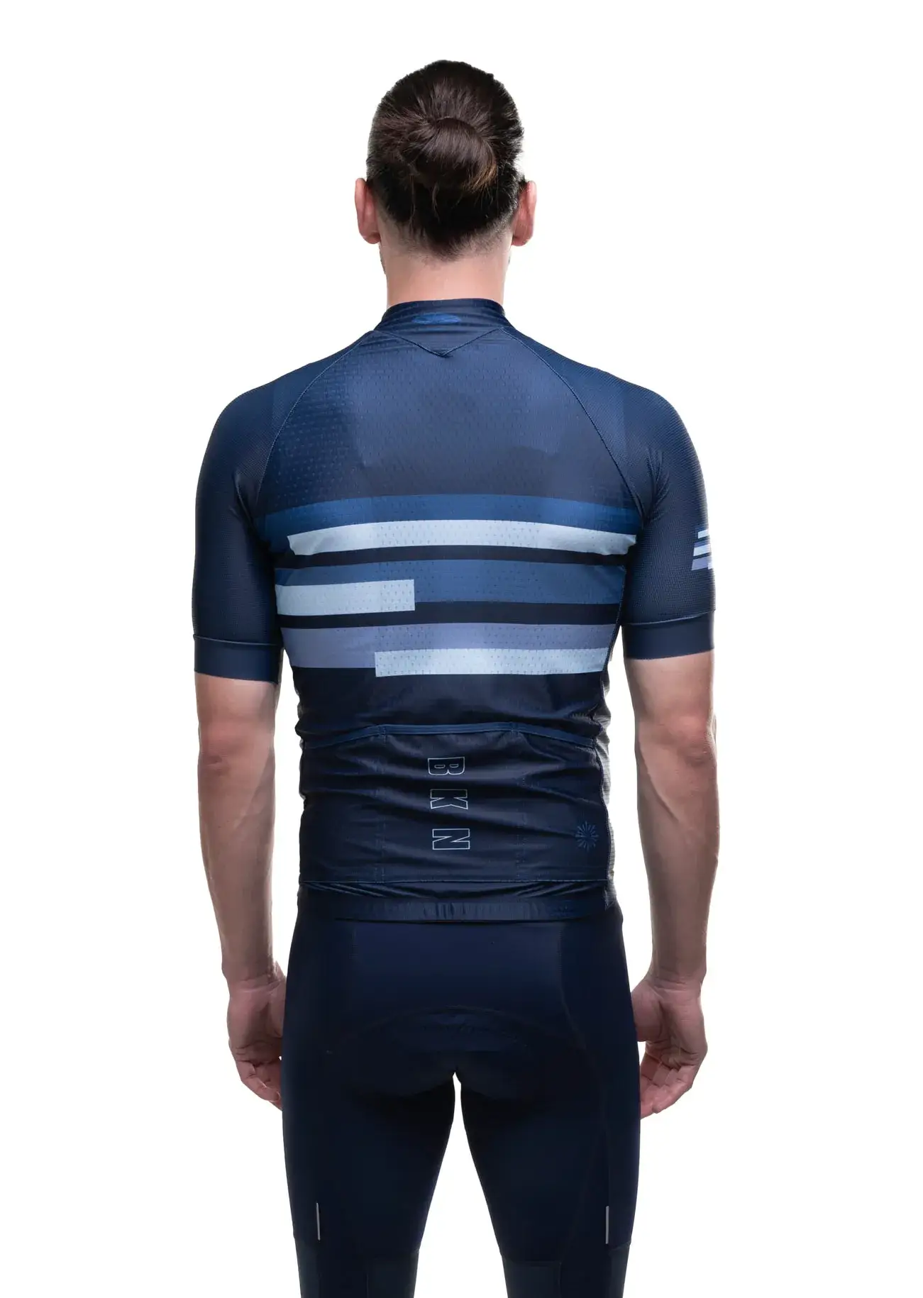 Men's Pro Cycling Jersey - Blocks Navy Blue | Lightweight Performance